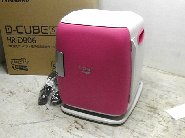 新品　TWINBIRD HR-DB06 コンパクト電子保冷保温ボックス 2電源式　ピンク