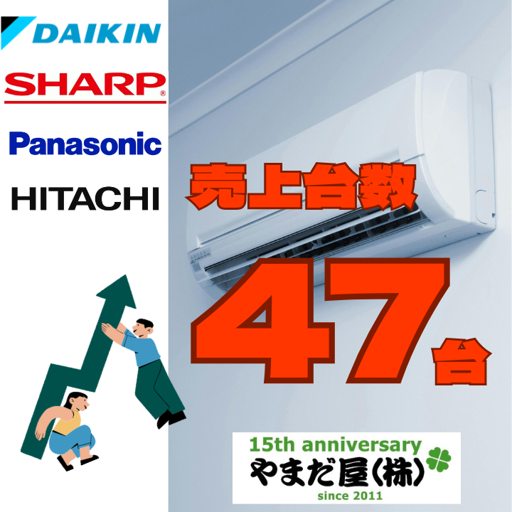 エアコン★過去最高売上台数★47台突破しました！